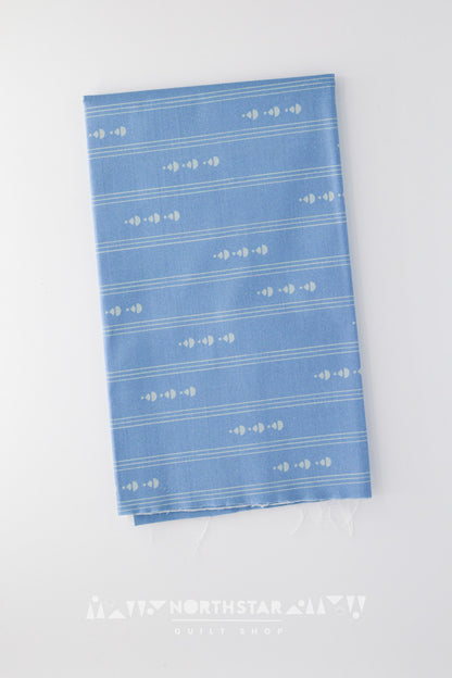 Drop & Stripe in Rain | Wax and Wane Studio Quilting Cotton Yardage