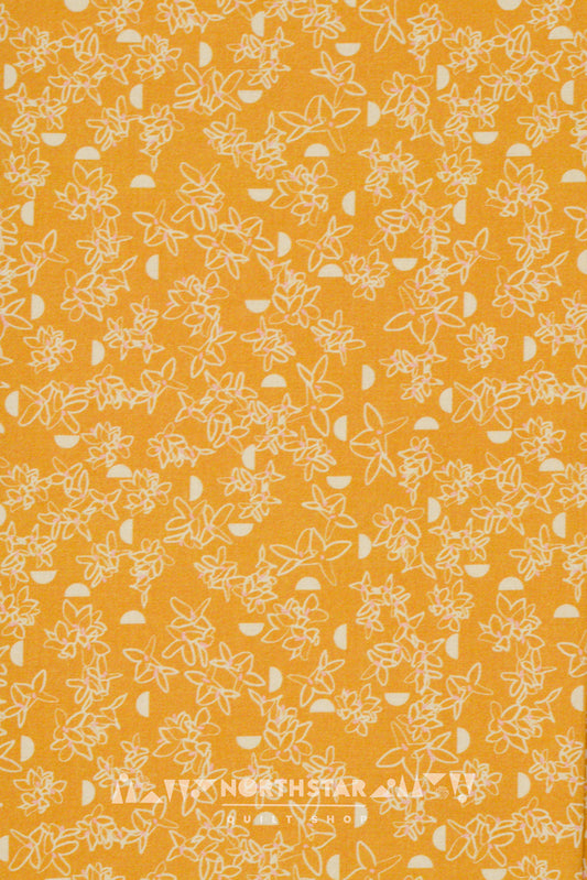 Forsythia in Ochre | Wax and Wane Studio Quilting Cotton Yardage