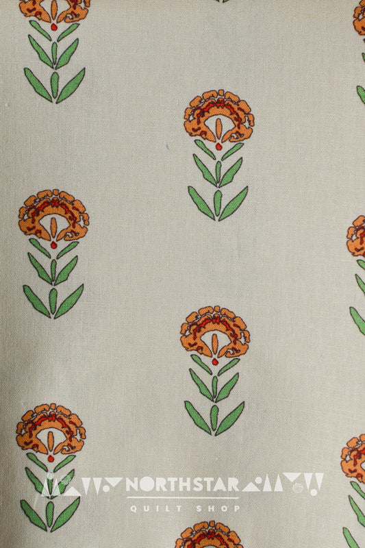 Front Yard Marigold | Art Gallery Fabrics Linen Cotton Blend Yardage 60" Wide