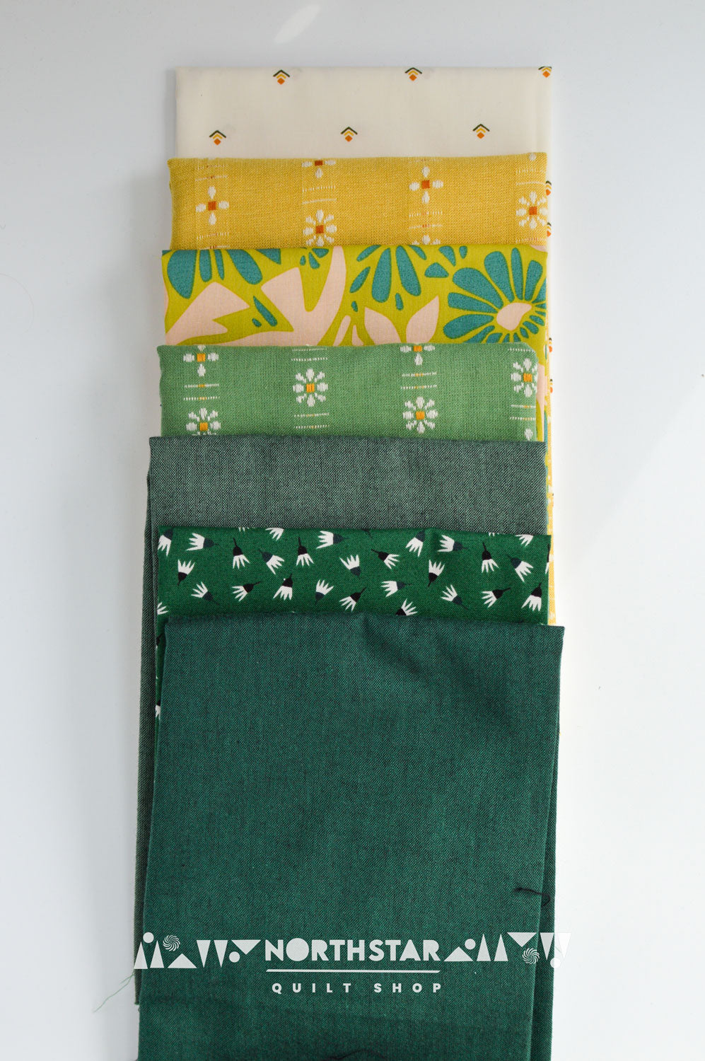 Greens & Yellow Bundle | North Star Quilt Shop Curated Cotton Quilting Bundle
