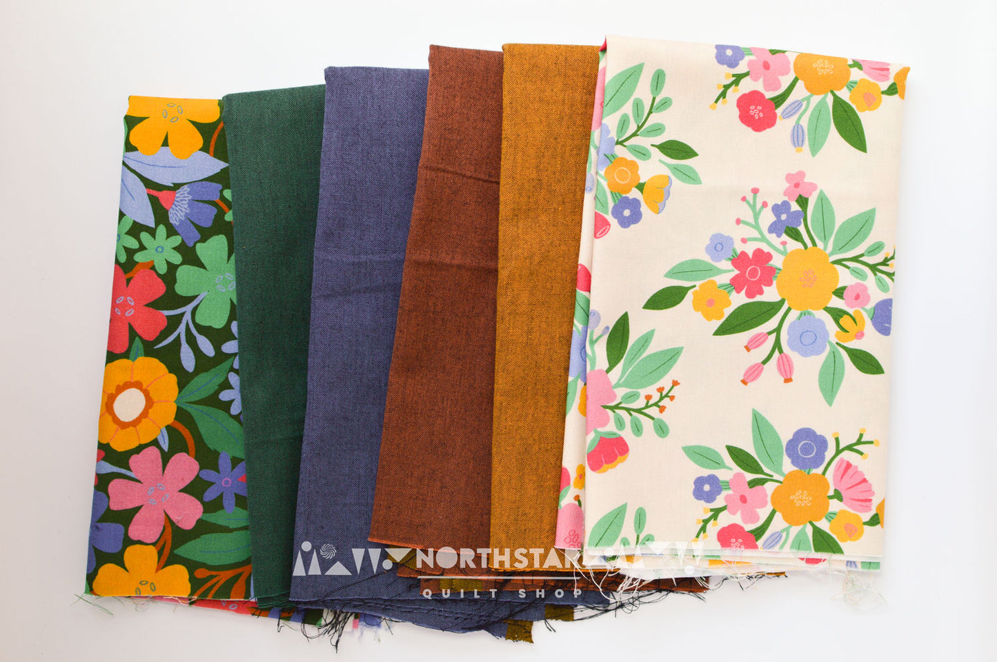 Large Bold Floral Bundle | North Star Quilt Shop Curated Cotton Quilting Bundle