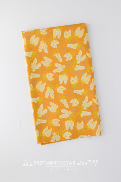Lilacs on Ochre | Wax and Wane Studio Quilting Cotton Yardage