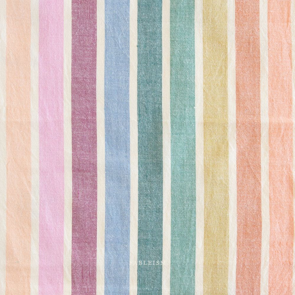 Wide Stripe Light Rainbow | Fableism Supply Co Cotton Quilting Yardage