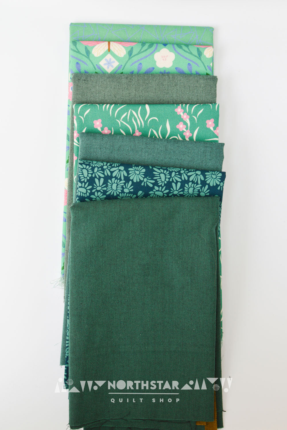 Lush Greens & Teals Bundle | North Star Quilt Shop Curated Cotton Quilting Bundle