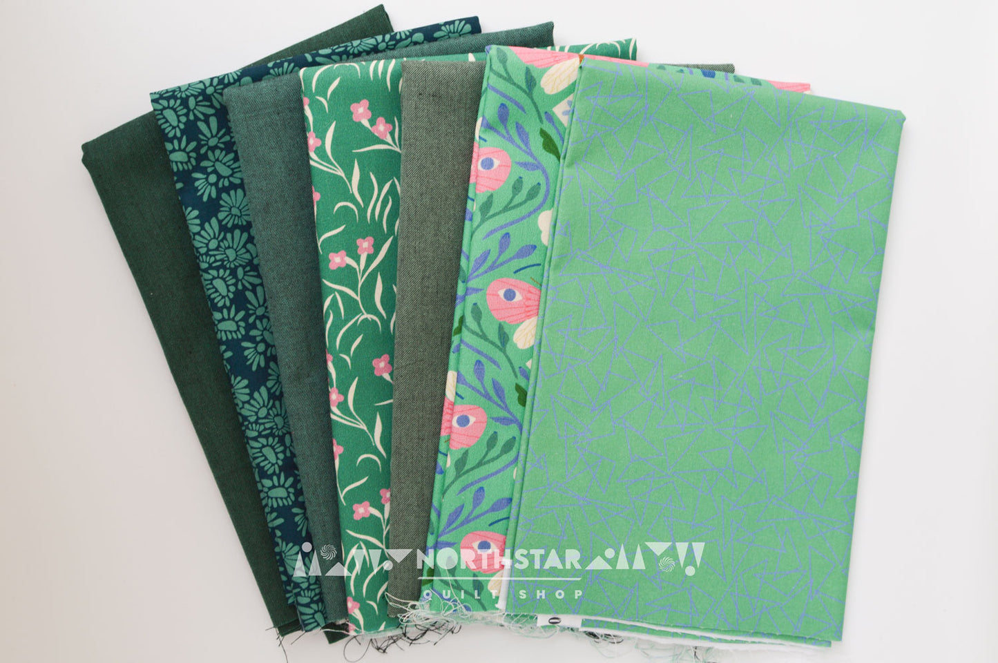 Lush Greens & Teals Bundle | North Star Quilt Shop Curated Cotton Quilting Bundle