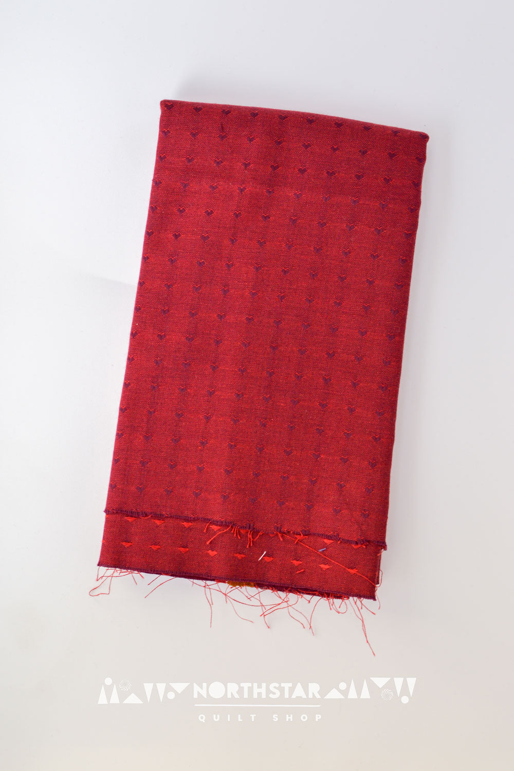 Maraschino Dobby Hearts | Fableism Supply Co Woven Cotton Quilting Yardage 55" Wide