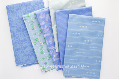 Sings of Spring in Blue Mini Collection | Wax and Wane Studio Cotton Quilting Bundle