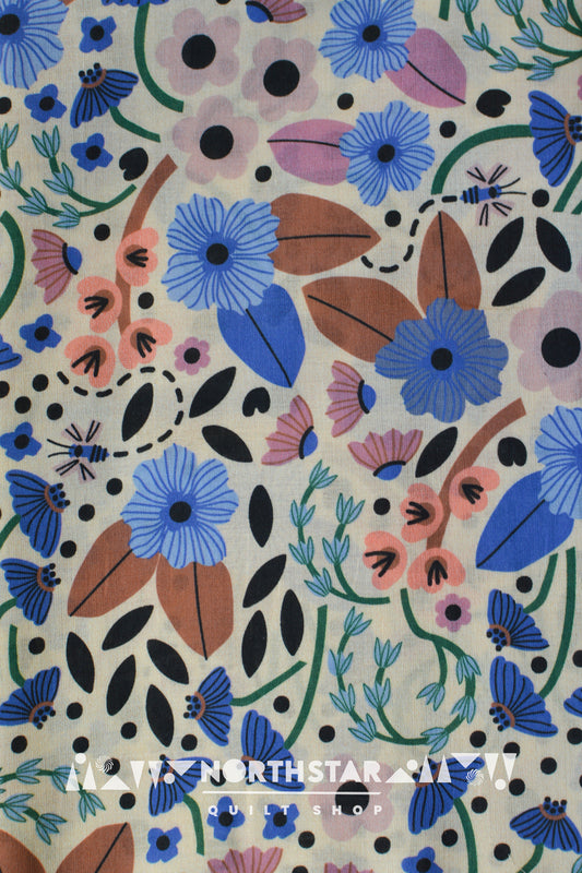 Morning Hive | Cloud9 Fabrics Batiste Cotton Quilting Yardage Organic Cotton