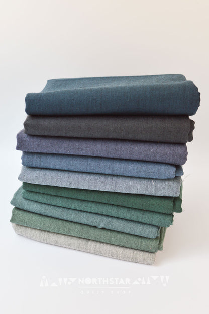 Nocturne Chambray in Cools Mini Collection | Fableism Supply Co Bamboo-Cotton Quilting Bundle