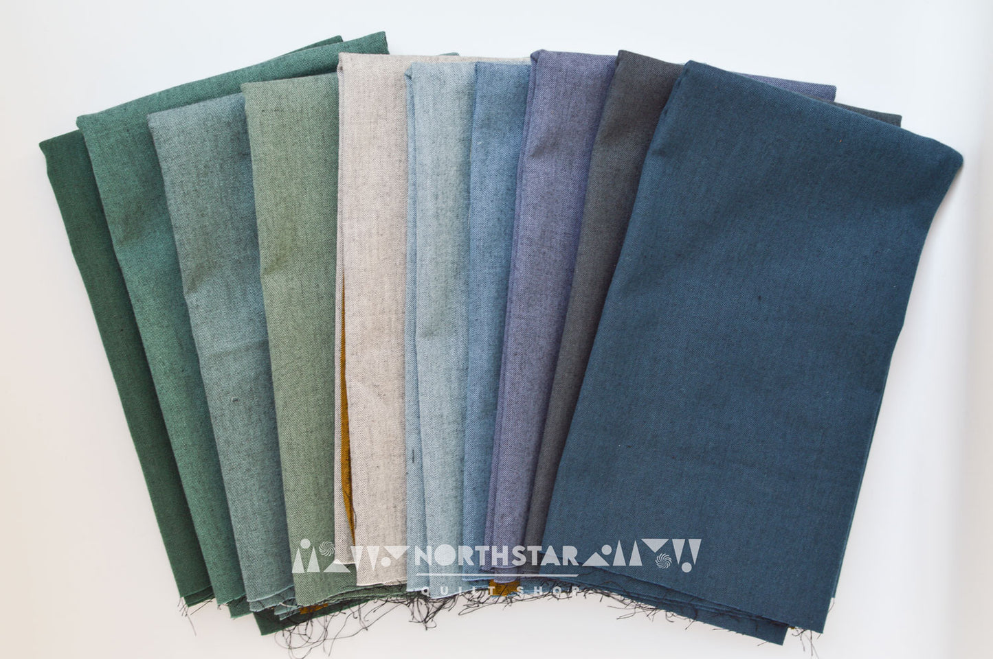 Nocturne Chambray in Cools Mini Collection | Fableism Supply Co Bamboo-Cotton Quilting Bundle