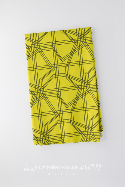 Plaid Branches in Spring Green | Wax and Wane Studio Quilting Cotton Yardage
