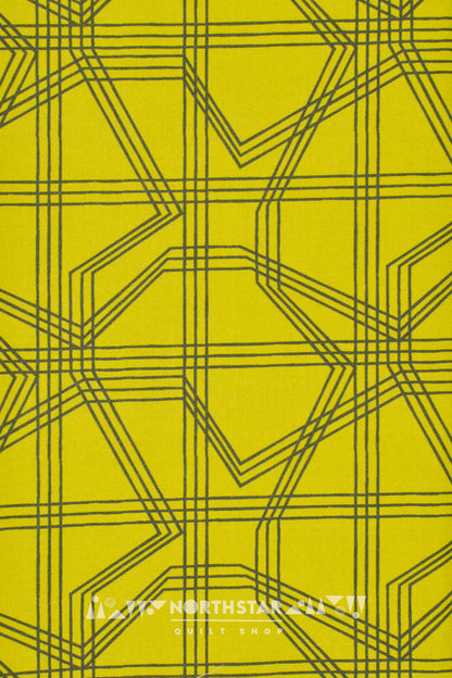 Plaid Branches in Spring Green | Wax and Wane Studio Quilting Cotton Yardage
