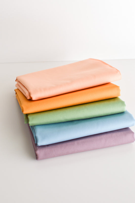 Slow Summer Collection | Coordinating Art Gallery Fabrics Pure Solids Bundle