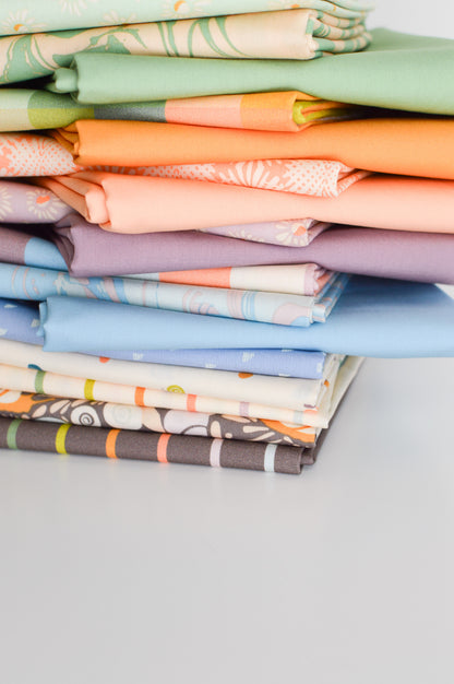 Slow Summer Collection | Coordinating Art Gallery Fabrics Pure Solids Bundle