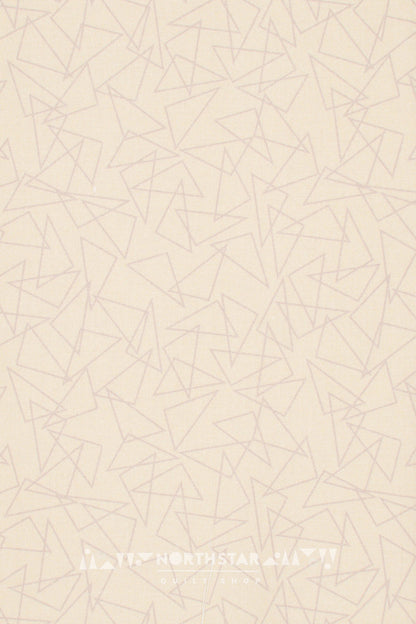 Triangles in Cream | Wax and Wane Studio Quilting Cotton Yardage