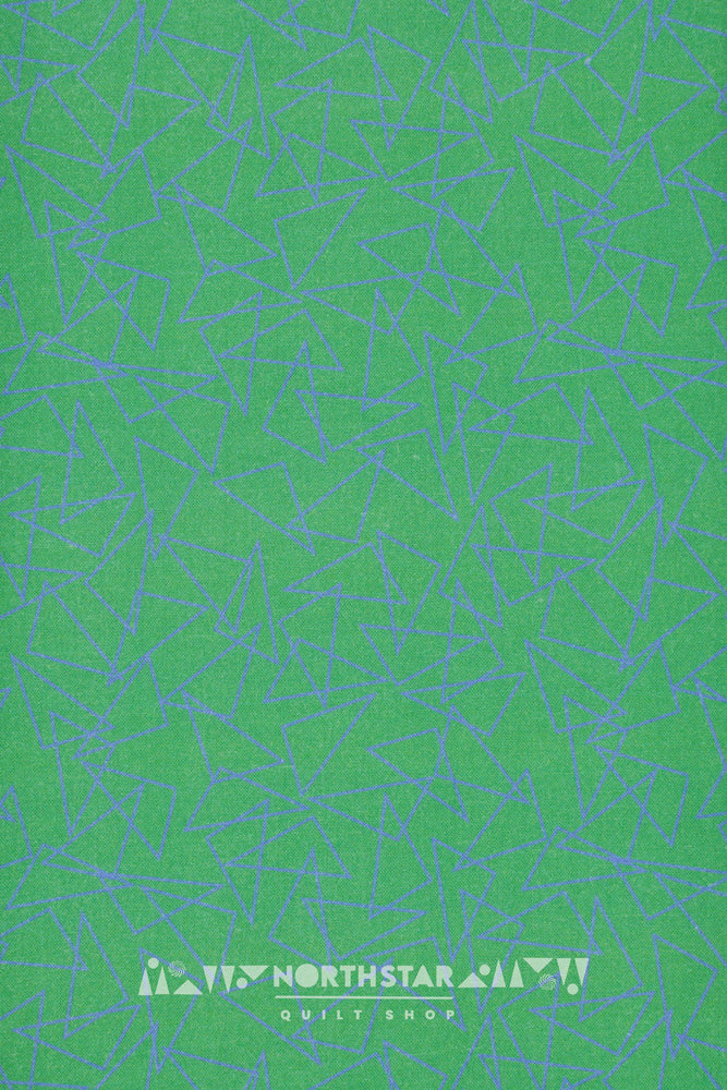 Triangles in Fern Green | Wax and Wane Studio Quilting Cotton Yardage