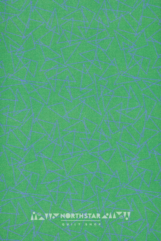 Triangles in Fern Green | Wax and Wane Studio Quilting Cotton Yardage