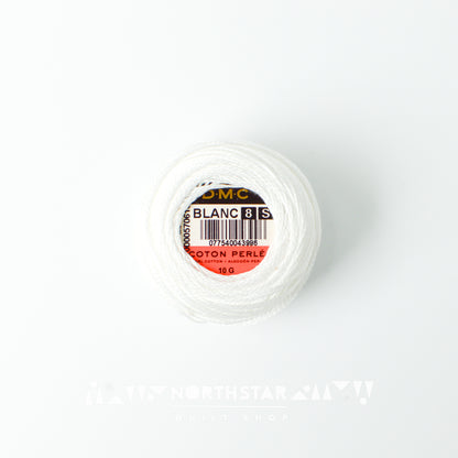 Pearl Cotton Balls Size 8 White